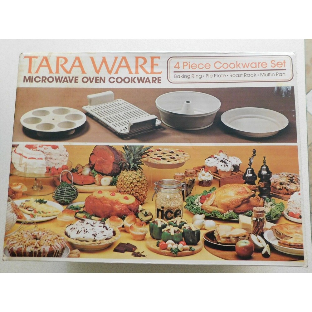 VINTAGE MICROWAVE COOKWARE 4 PC ~NEW IN BOX~ TARA WARE RARE